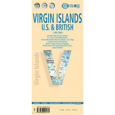 Virgin Islands U.S. & British Borch Road Map 1:80,000-2014